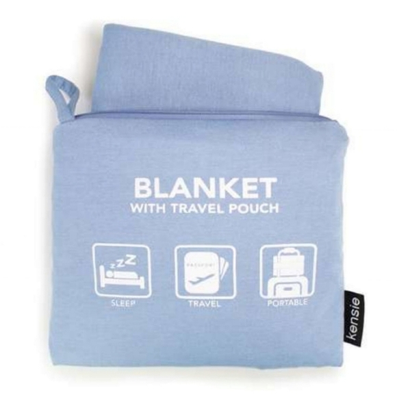 🔥ABSOLUTE FINAL💲⬇️KENSIE Blue Travel Blanket ~ NWT - Picture 2 of 6